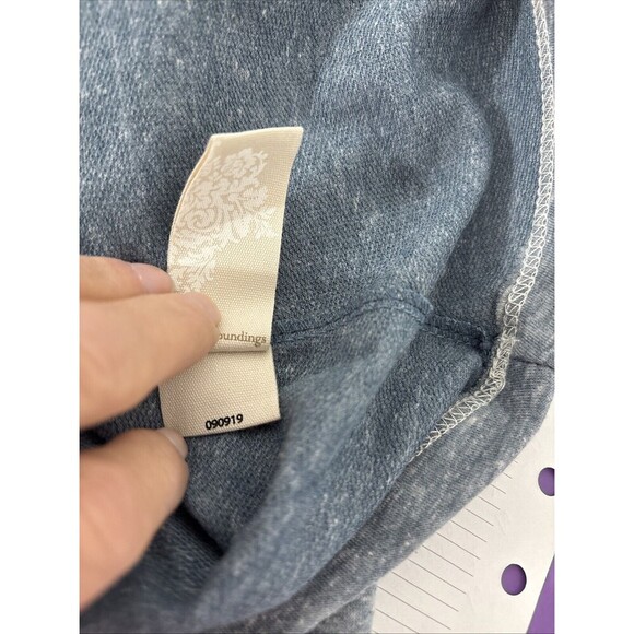 Soft Surroundings Long Sleeve Brinley Button Neck Top - Blue- Petite Small New - Picture 7 of 10